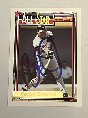 Bobby Bonilla 1992 Topps Gold All Star Signed Autograph Auto Pittsburgh Pirates - Image 1 of 3