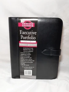 Leder Portfolio Organizer Ordner Padfolio Executive Etui PDA Halter Stiftschlaufe - Bild 1 von 5