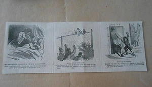 Vignette Caricature 1864 - Funambule Aller s'asseoir à côté de Blondin - Foto 1 di 1