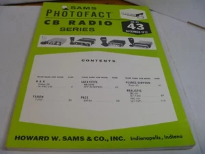Sams Photofact CB Radio Series CB-43 December 1972 - Zdjęcie 1 z 4