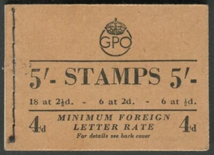 GB GVI Booklet BD30 (1) Type 24 Buff Cover New Colours Cat £65 - Picture 1 of 3