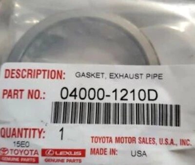 TOYOTA | JUNTA DE TUBO DE ESCAPE ✪NUEVO✪ 04000-1210D OEM GENUINO SCION LEXUS RARO EE. UU. Foto 1 de 4