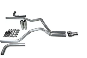 Dodge Ram 1500 04-08 2.5" Dual Exhaust Kits Y pipe Clamp on Tips Side Exit - Picture 1 of 4