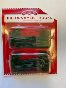 1 pack of 100 green ornament hooks approx 2.5" Christmas tree - Picture 1 of 1