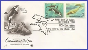 USA5 #2508 U/A PCS ARTCRAFT FDC STR2  Killer Whales - Picture 1 of 1