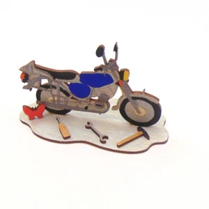 Moto Ciclomotor, Set Creativo para Niños Cumpleaños Infantil Juego de Manualidades de Madera - Imagen 1 de 6