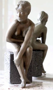 KARL HEINZ KLEIN, Düsseldorf BRONZE AKT SKULPTUR  - Bild 1 von 3