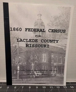 1860 Federal Census for Laclede County Missouri-Genealogy / History / Lebanon MO - Picture 1 of 12