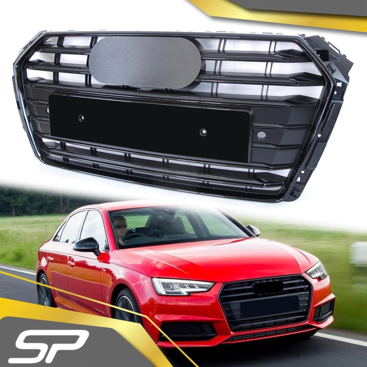 B6 Parrilla Deportiva Para /S4 B6/8E (2001-2005) - Diseño Panal De Abeja, Sin Emblema Audi A4
