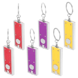 6pcs Flashlight Keychains Unique Key Holder LED Key Ring Key Decoration Small - Imagen 1 de 12
