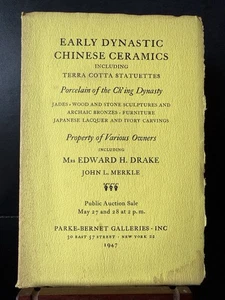 Parke-Bernet Galleries Inc Early Dynastic Chinese Ceramic May 27/28 1947 Catalog - Picture 1 of 10