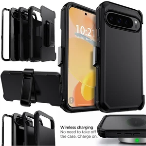 For Google Pixel 9/9 Pro/Pro XL Shockproof Phone Case Rugged Cover / Belt Clip - Picture 1 of 31