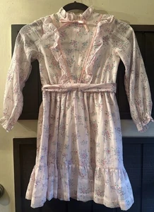 Vintage 70’s Kids Boho Prairie Gunne Sax Style Princess Pink Dress Size 7 Years - Bild 1 von 15