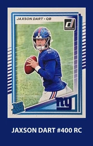 2025 DONRUSS Jaxson Dart #400 New York Giants RC Rated Rookie - Picture 1 of 3