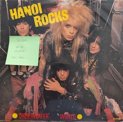 Hanoi Rocks Underwater World Vinyl Record VG/G+ TA 4732 1984 - Imagem 1 de 2