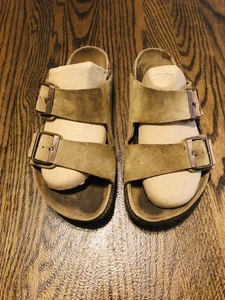Birkenstock Sandals Arizona Taupe Soft Suede Sandals Sz US 8-8.5 / EU 39 - Picture 1 of 7