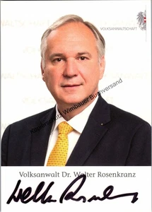 Original Autogramm Walter Rosenkranz Präsident Nationalrat Österreich /// 347856 - Picture 1 of 2