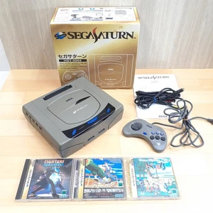 Sega Saturn Gray console boxed with 3 games, controller, manual CIB SB1127 - Picture 1 of 13