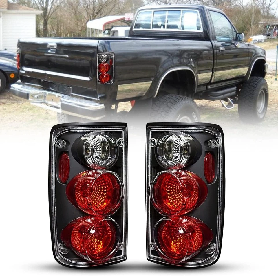 Pair Clear Lens Tail Lights For 1989-1995 Toyota Pickup Truck Brake Rear Lamps  - Image 1 of 4