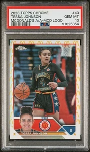 Tessa Johnson 2023 Topps Chrome McDonalds LOGO #43 Rookie RC PSA 10 - Picture 1 of 2