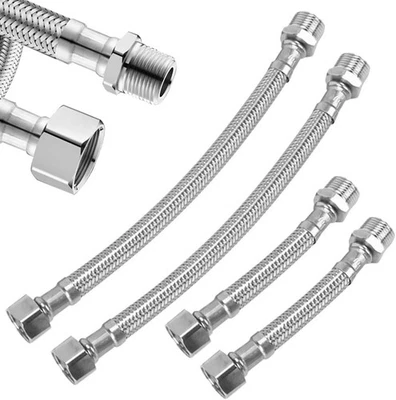 4 PCS Flexschlauch 3/8 Zoll,Panzerschlauch,Wasserhahn Schlauch VerläNgerung(20cm - Bild 1 von 4