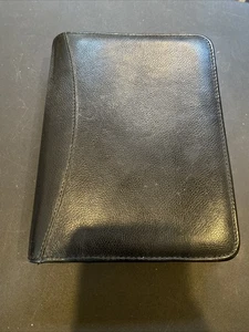 Vintage Tagesläufer Planer Braun 6 Ringe Organizer 8”x 6” Reißverschluss mit Lineal & Einsätzen - Bild 1 von 18