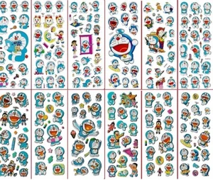 5 DORAEMON MANGA Blue Cat Kawaii 3D Puffy Stickers Sheets - Picture 1 of 4