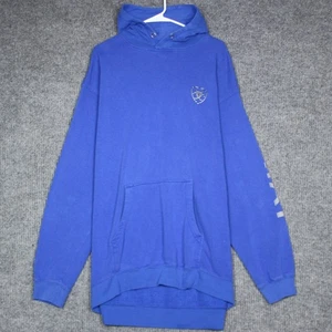 Ariat XXL Tall Blue Hoodie Sweatshirt Pullover Logo Pocket Mens Casual - Picture 1 of 7