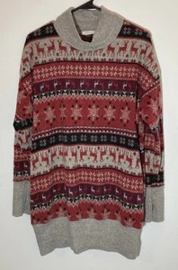 Suéter Urban Daizy Talla Pequeña S Gris Rojo Reno Navidad Bolsillos C4 - Imagen 1 de 15