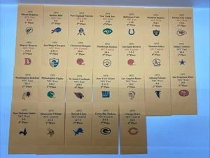 1973 APBA Football Printed Storage Envelopes with Stats and Team Logo - Picture 1 of 3