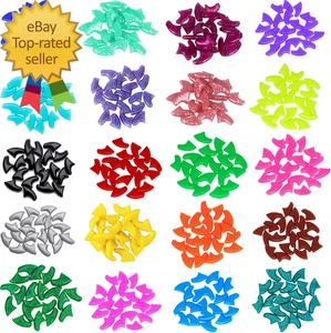 100Pcs   10 Colors   Cat Nail Caps Cat Claw Caps Cat Nail Covers with Adhesive - Picture 1 of 3