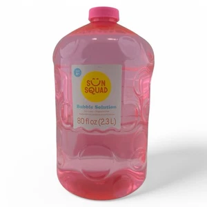 Sun Squad Bubble Solution 80 FL OZ Thick Long Lasting Solution Pink Target - Picture 1 of 4