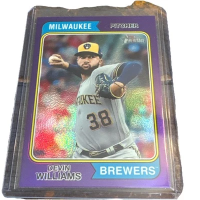 2023 Topps Heritage High Number - Devin Williams #656 Chrome Purple Refractor - Image 1 of 2
