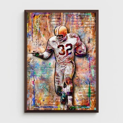 Pôster CLEVELAND BROWNS JIM BROWN 27x40 polegadas, impressão Jim Brown frete grátis EUA - Imagem 1 de 4
