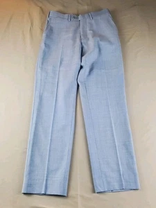 Suitsupply Brescia Mens Pant 28X28 Blue Flat Front Wool Business - Picture 1 of 15