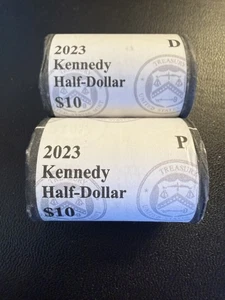 2023 KENNEDY HALF DOLLAR 2 ROLL SET P & D Mint / Open BOX 23KB - rolls sealed - Picture 1 of 3
