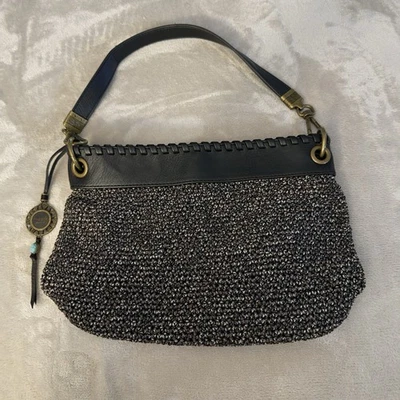 SAK Colectivo Bolso de Mano Hobo Cartera Urbana Estática Fauna Crochet Dije Negro Difícil de Encontrar Foto 1 de 4