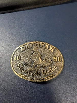 Vintage Rodeo Belt Buckle, South Dakota, 1983, Men's Buckle - Image 1 of 4