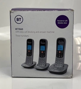 BT 7660 Trio Phones With Answer Machine - See Description - Zdjęcie 1 z 8