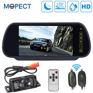 MOPECT HD Kennzeichen Halter Rückfahrkamera Funk Kabellos Mit 7 Zoll Monitor PKW - Bild 1 von 12