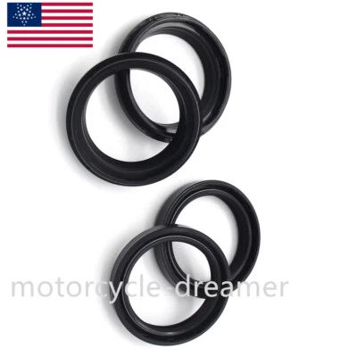 For Kawasaki Fork Dust Wiper Seals Kit ZG1400 GTR1400 ABS Concours 14 ABS 08-17 Foto 1 de 4