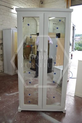 HANDMADE BALTIC SOLID PINE DOUBLE MIRRORED LADIES IN WHITE (NOT FLATPACKED)