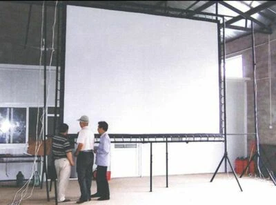 200-300 Inches Wall Mount Outdoor Movie Projector Projection Screen Curtain Film - Image 1 of 4