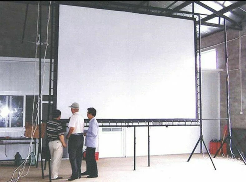 200-300 Inches Wall Mount Outdoor Movie Projector Projection Screen Curtain Film - Image 1 of 4