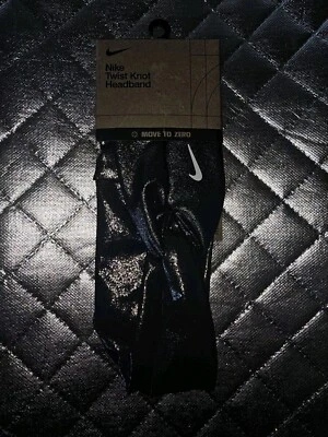Nike Twist Knot Headband Black Metallic NEW RN# 129862 - Image 1 of 3