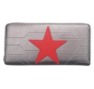LOUNGEFLY X MARVEL WINTER SOLDIER RED STAR ZIP-AROUND WALLET PURSE BRAND NEW - Picture 1 of 5