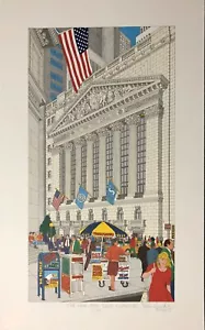 JOHN SUCHY • "New York Stock Exchange" Hand Signed Lithograph NEW / UNFRAMED - Picture 1 of 1