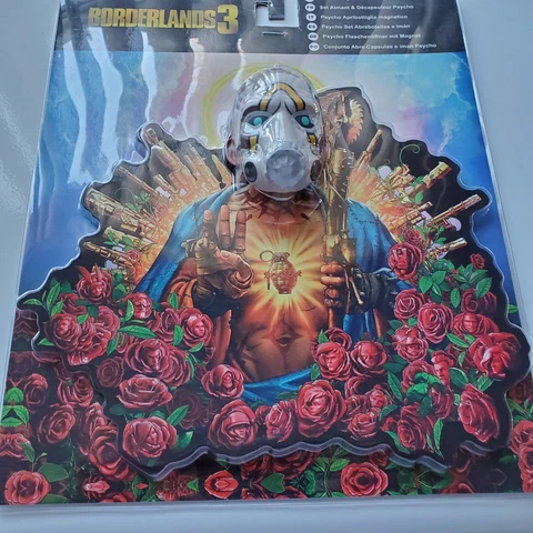 Official Licensed  Borderlands 3 Psycho Bottle Opener & Magnet Set Cover