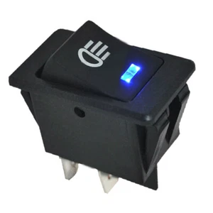 5Pcs Car Fog lights Rocker Toggle Switch Blue LED Dashboard 35A 12V DC - Picture 1 of 12