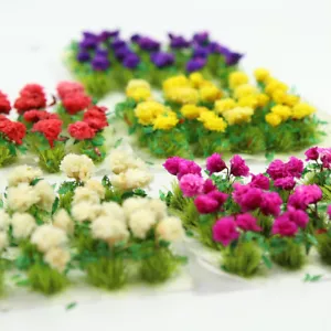 1 Packung Blumen Gras Modell für Modell Eisenbahn Mini Garten Dekor - Bild 1 von 13